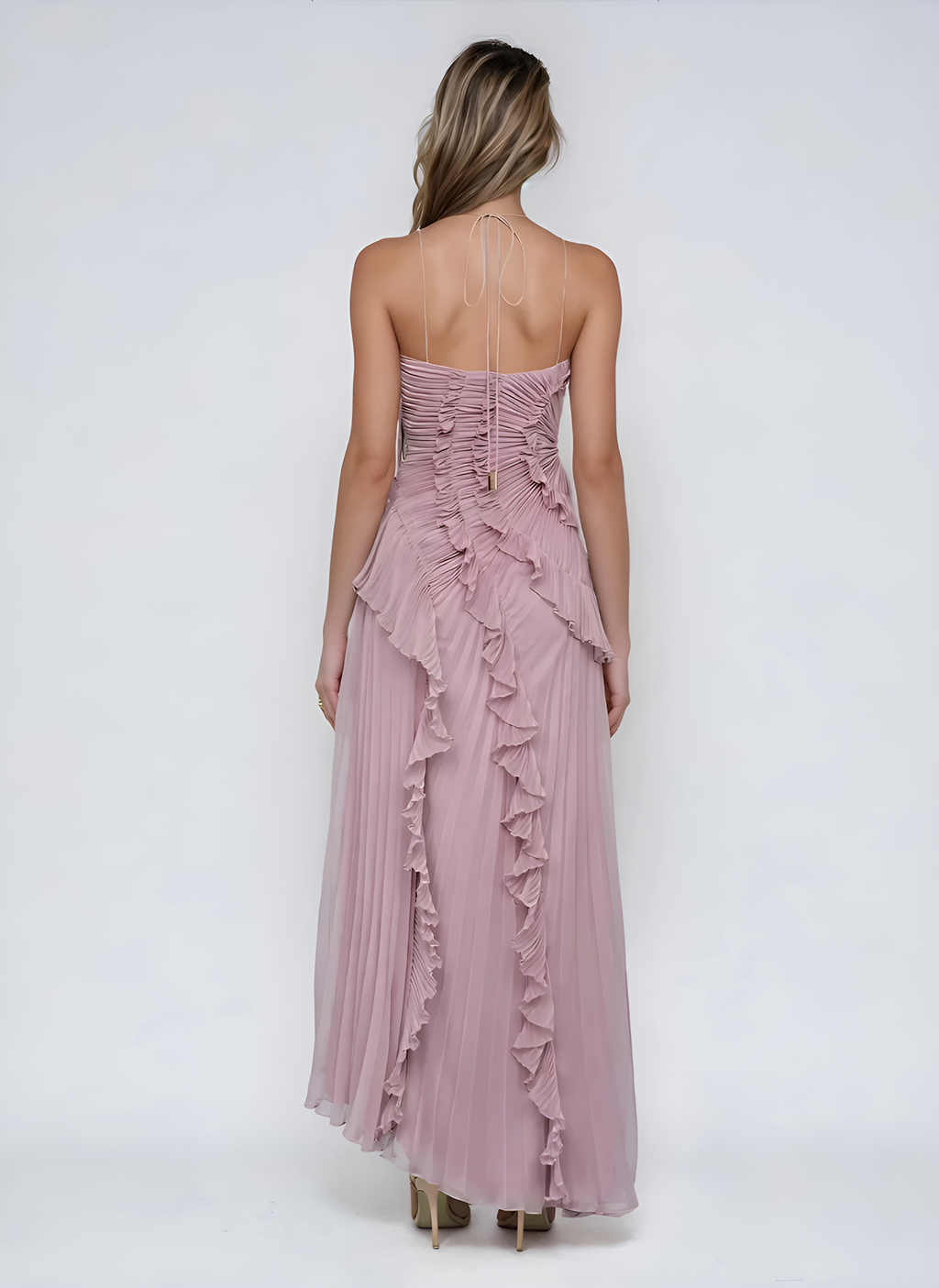 Vestido Lavanda Imperial | Elegancia romántica con movimiento