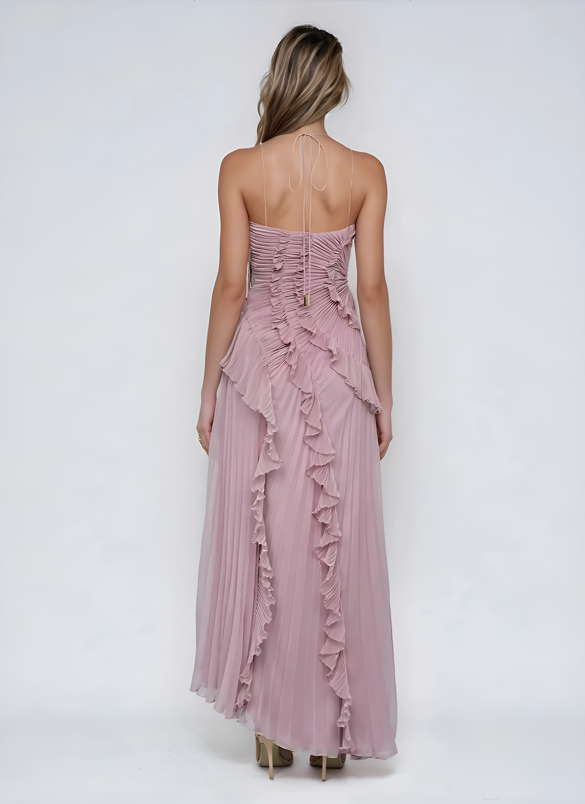 Vestido Lavanda Imperial | Elegancia romántica con movimiento