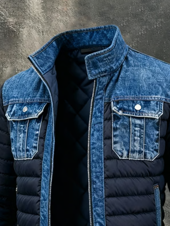 CHAQUETA DE DENIM HÍBRIDA Y ACOLCHADA