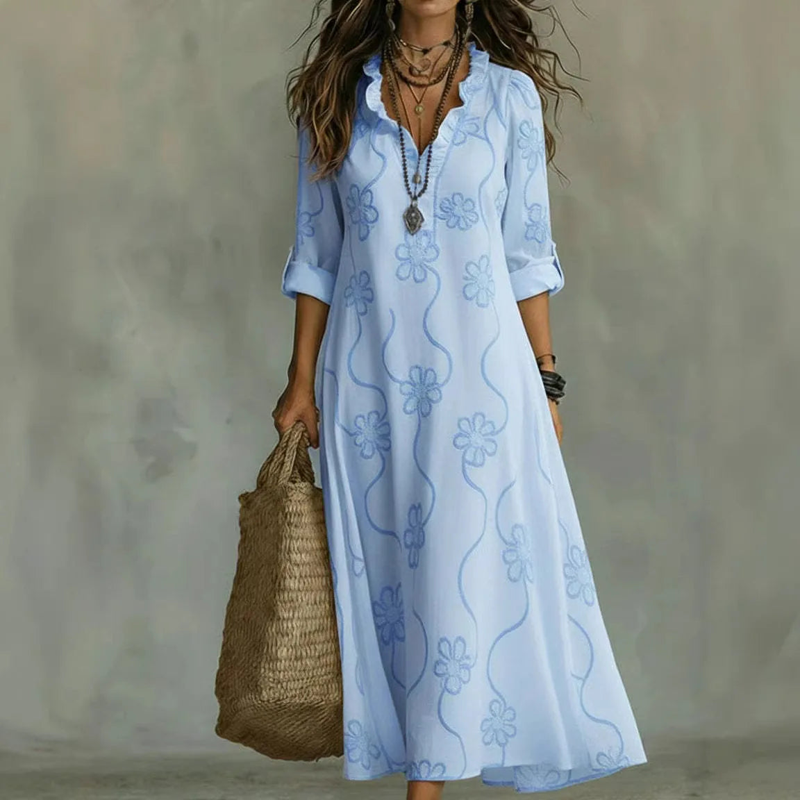 Bobbie - Vestido Maxi Floral para Días de Verano para Mujer