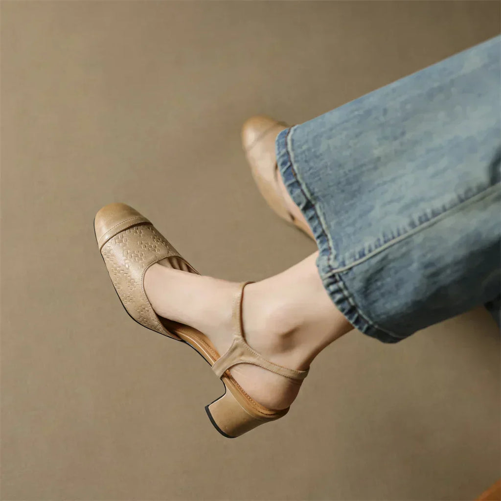 Tacones de Cuero Auténtico Valery