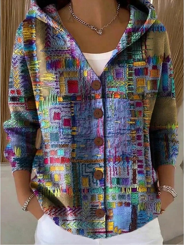Javiera™ | Cardigan Patchwork Artistico