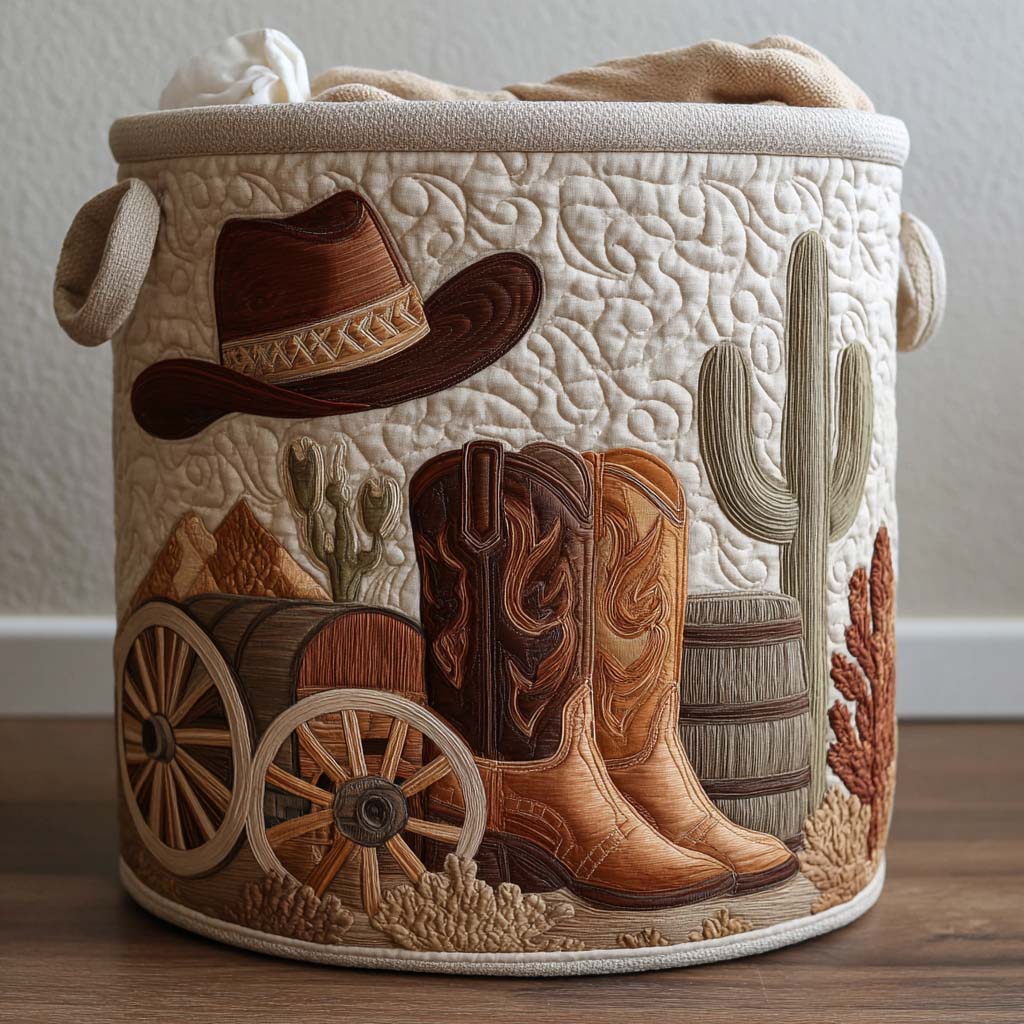 Espíritu Western | Cesta de Almacenamiento Acolchada
