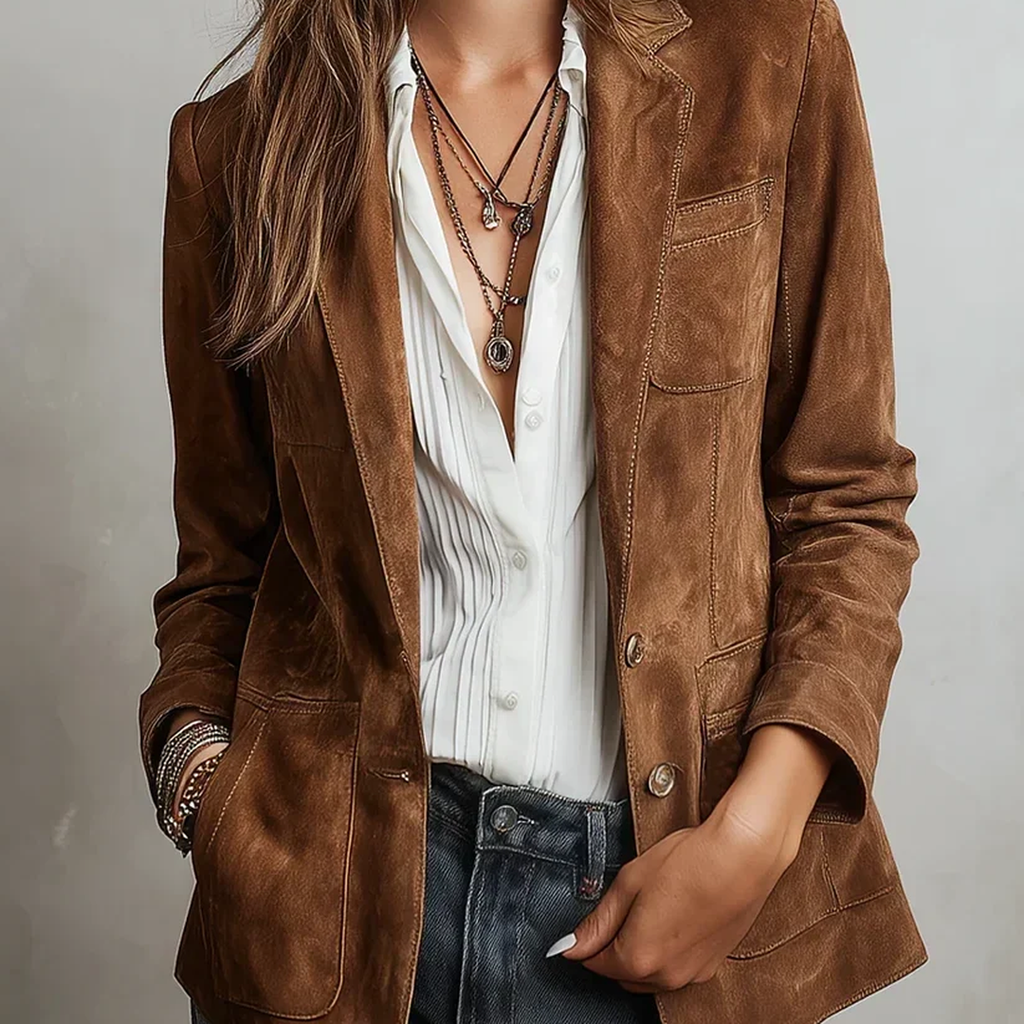 Natalia | Blazer vintage marrón
