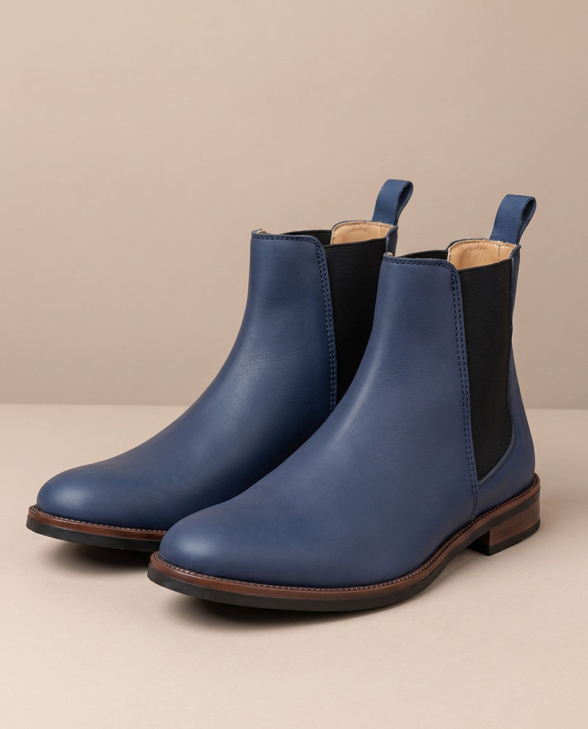 Botín Tipo Chelsea Azul Marino(Nobuck)
