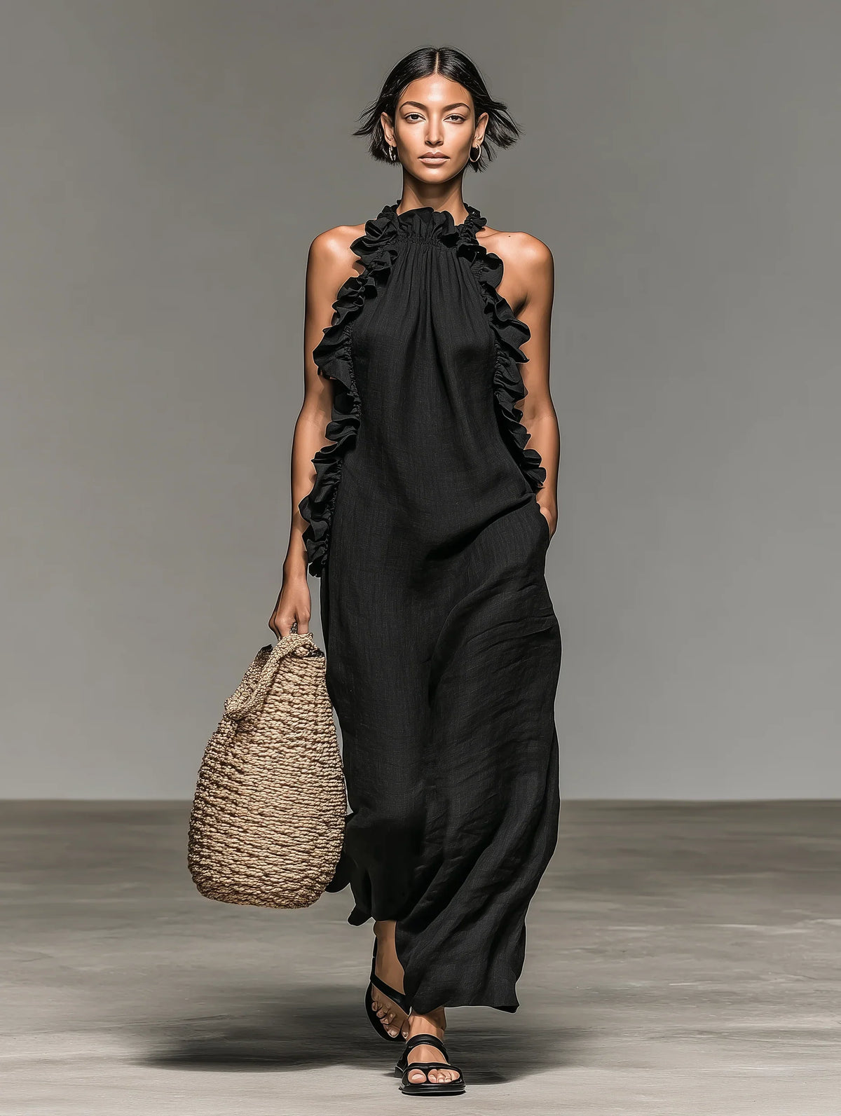 Lua | Vestido Maxi con Bolsillos para Mujer