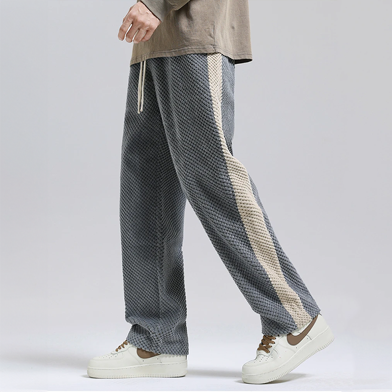 Luis | Pantalones de chándal de cordón con patrón de gofre