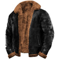Iván™ | Chaqueta de Cuero Negro con Forro de Piel Sintética