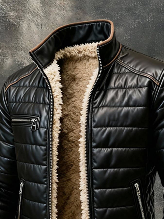 CHAQUETA NEGRA CON FORRO DE SHERPA