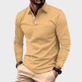 Guillermo™ | Polo casual de manga larga caqui