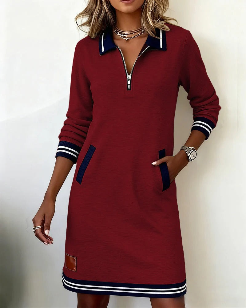 Catalina | Vestido de Algodón de Manga Larga