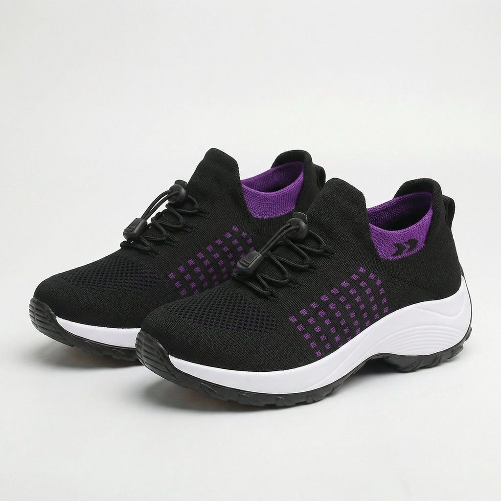 Ambulo Zapatos Ortopédicos Tejido - Púrpura Negro